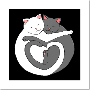 Valentine's Heart Cats All You Need is Snugs Posters and Art